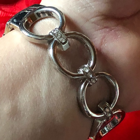 Vintage Silver Cuff Linked Bracelet. - Picture 6 of 7